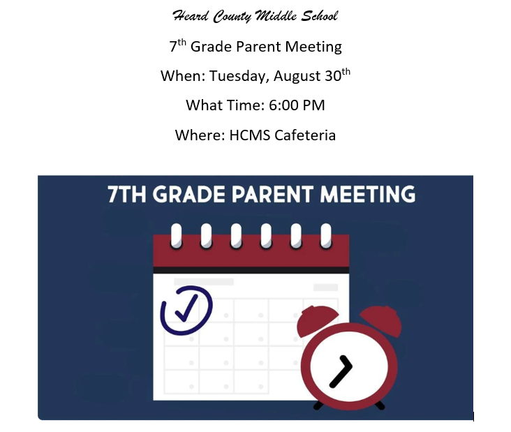7th Grade Parent Meeting-8-30-22