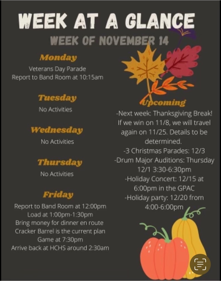 Week at a Glance 11/14