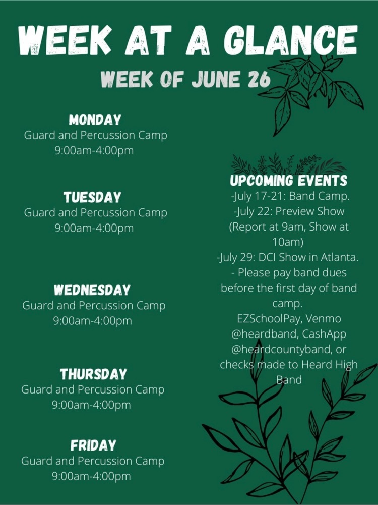 Drum and Guard Camp Week 
