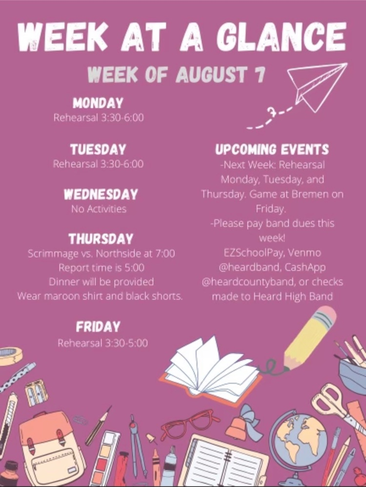 Week at a Glance 8/7